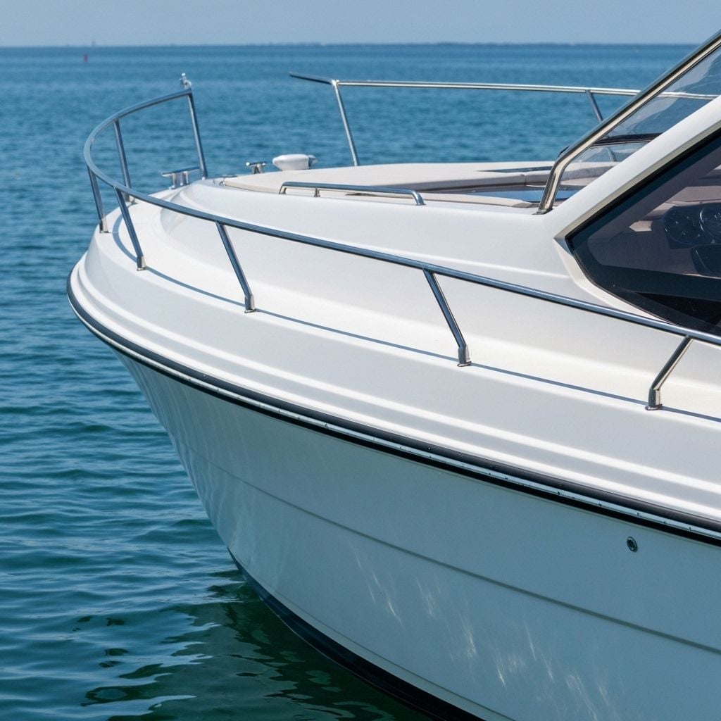 Professional boat detailing process at Bousquet's Auto Spa